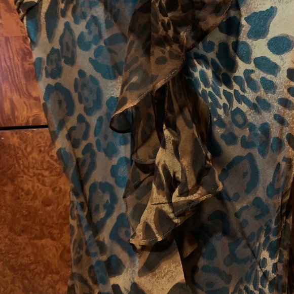 Brand new cache leopard/turquoise beaded dress - Picture 2 of 12